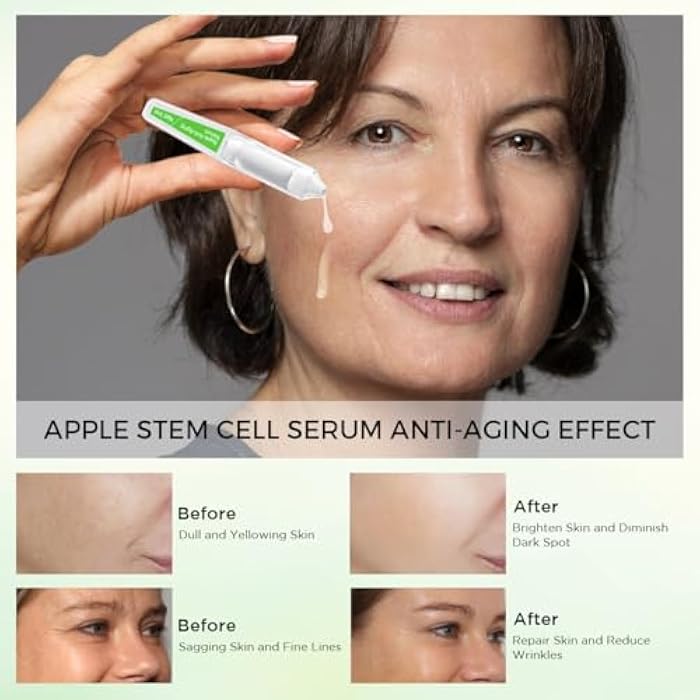 BACHERI Hydrating & Anti-Aging Ampoules Serum - Apple Stem Cell & Tremella Mushroom Extract and Collagen - Deep Hydration, Anti-Wrinkle, Skin Firming & Revitalizing, For All Skin Types, 15 Pcs/Box - Image 3