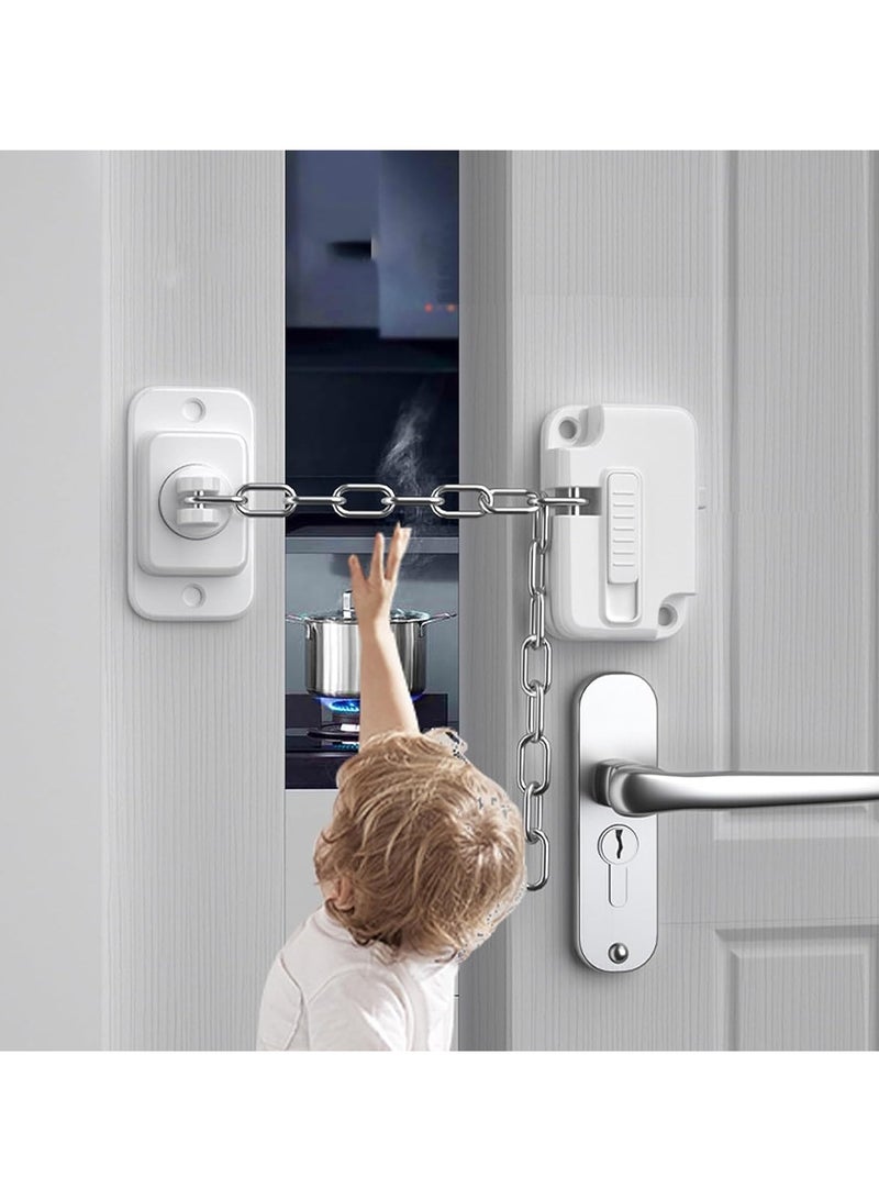 Window Locks, Heavy Refrigerator Locks Fridge Cabinets Drawers Dishwasher Toilet Window and Child Safety Cabinet for Kids Keyless Child Safety Locks Strong non-marking No Drilling 2 Pack - Image 4