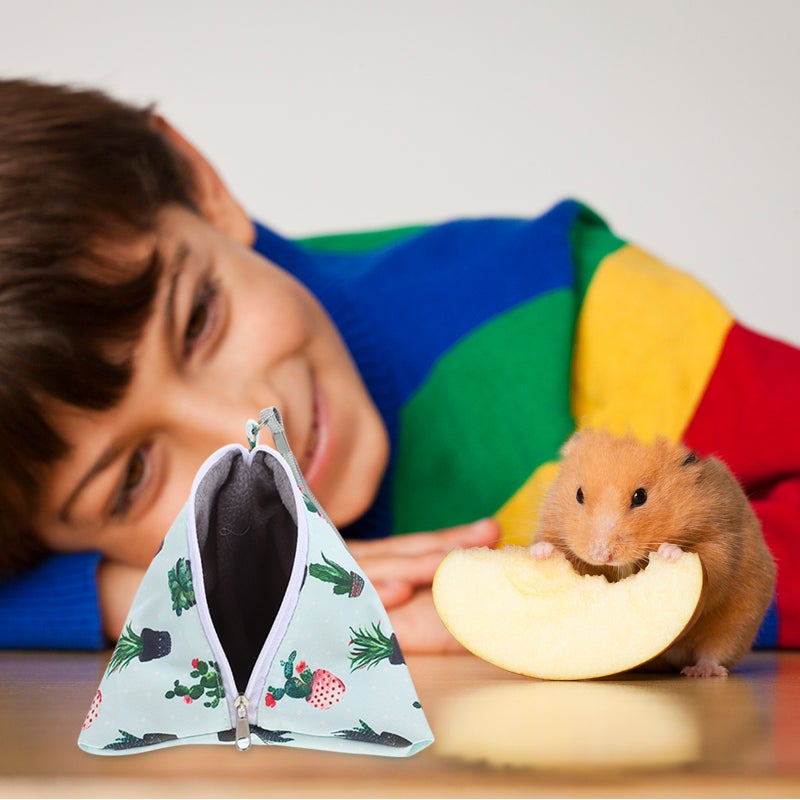 Cactus Pattern Hamster Carrying Case Little Pet Carrying Bag Hamster Storage Bag - Image 4