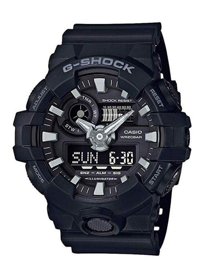 CASIO G-SHOCK GA-700-1BDR Analog-Digital Black Men's Watch - Image 1
