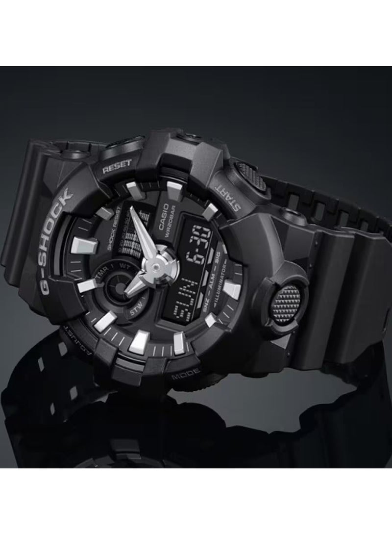 CASIO G-SHOCK GA-700-1BDR Analog-Digital Black Men's Watch - Image 2