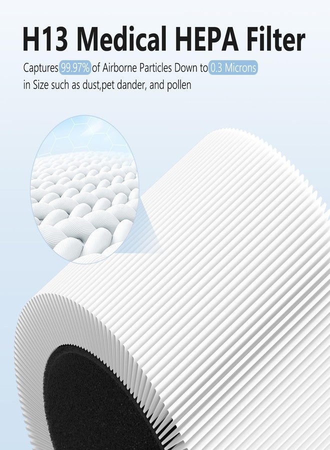 XBWW 2 Packs 511i Max Replacement Filter Compatible with Blue Pure 511i Max Air Cleaner Purifier Small Room - WiFi - Image 5