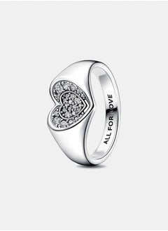 PANDORA Radiant Heart Pavé Signet Ring 