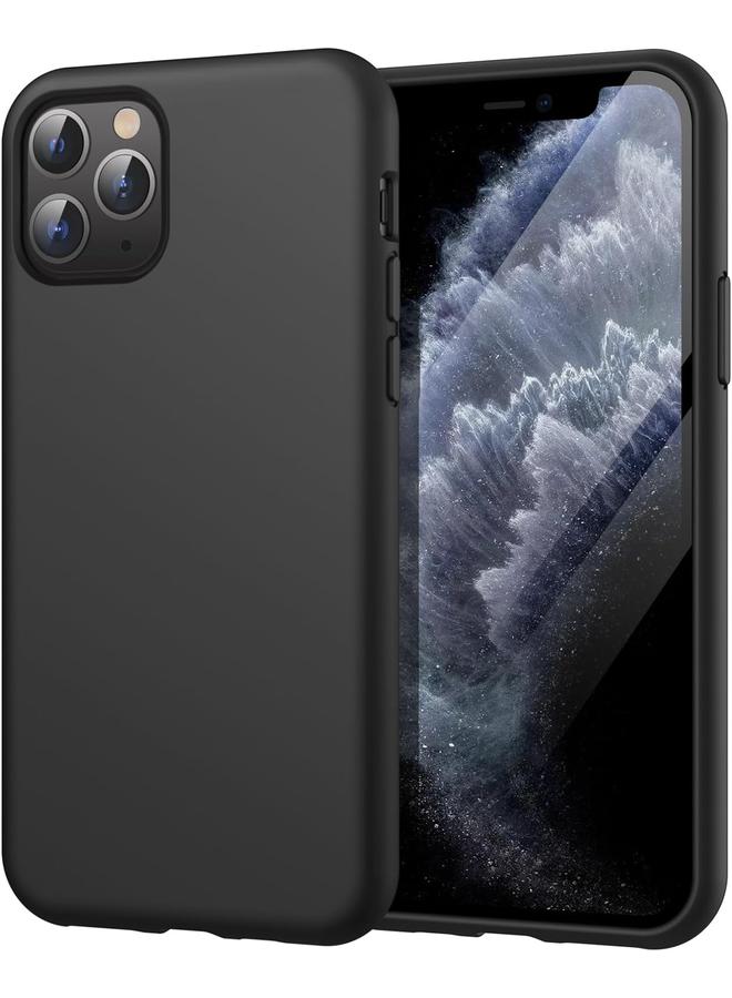 Jetech Silicone Case For Iphone 11 Pro 5.8 Inch Silky Soft Touch Full Body Protective Case Shockproof Cover With Microfiber Lining Black - Image 1