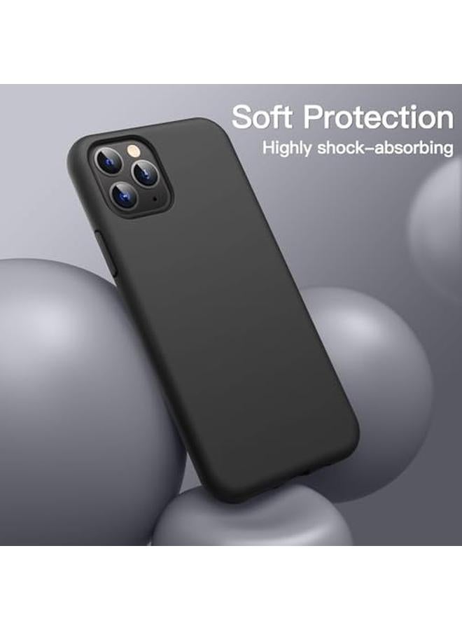 Jetech Silicone Case For Iphone 11 Pro 5.8 Inch Silky Soft Touch Full Body Protective Case Shockproof Cover With Microfiber Lining Black - Image 3