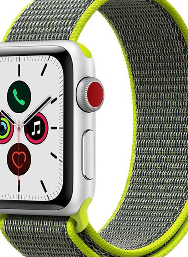 Replacement Band For Apple iWatch Series 5/6/7 42/44/45mm Green/Grey - Image 2