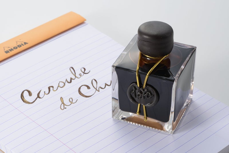 Herbin 1670 Anniversary Inks - Gold Sheen 50ml Bottled - Caroube de Chypre - Image 3