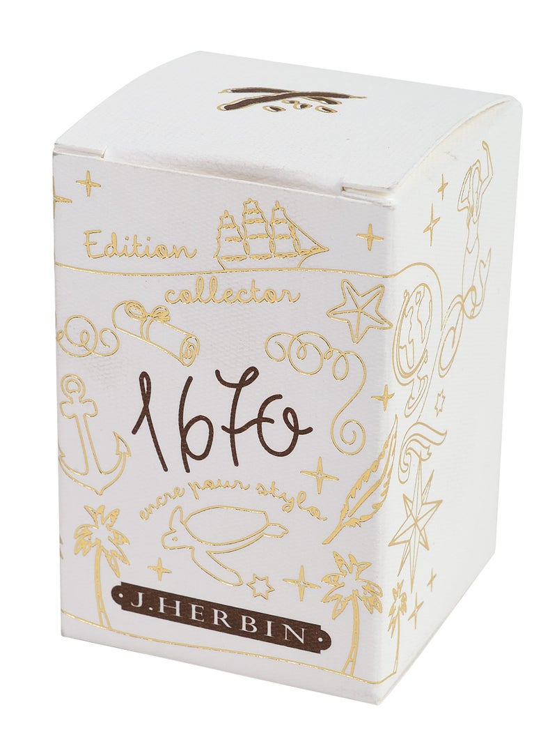 Herbin 1670 Anniversary Inks - Gold Sheen 50ml Bottled - Caroube de Chypre - Image 5