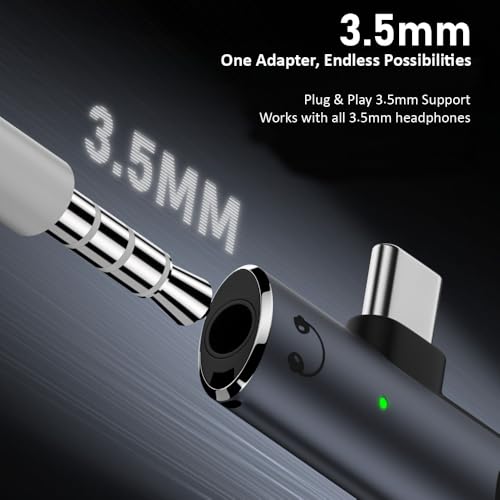 Mizi 2025 Upgraded USB-C to 3.5mm Headphone & Charger Adapter – 2-in-1 Type-C Audio Dongle with Hi-Res DAC & Fast Charging – Compatible with iPhone 16/15, Galaxy S25/S24, Pixel, iPad - Grey - Image 2
