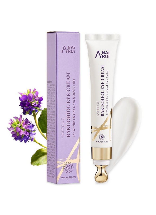ANAI RUI - Caffeine Bakuchiol Firming Eye Cream, Retinol & Peptide Eye Cream For Dark Circles, Puffiness, Wrinkles, Bakuchiol Alternative Retinol Eye Moisturizer For Under-Eye Skin Repair 0.5 Fl Oz - Image 1