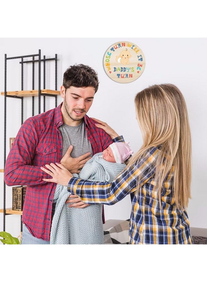 RORANIC New Parent Decision Challenge Coin,Jumbo Size Wooden Funny Baby Flip Coin Set Mom Dad Turn Coin for Pregnancy Baby Shower Present New Parents Gift - Image 5