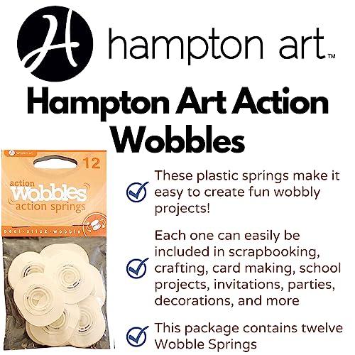 Hampton Art Action Wobbles Standard 12 Pieces, Action Wobbler, Wobble Kit, Wobblers for Card Making, Craft Springs, Wobblers for Cards, Wobble Springs - Image 2