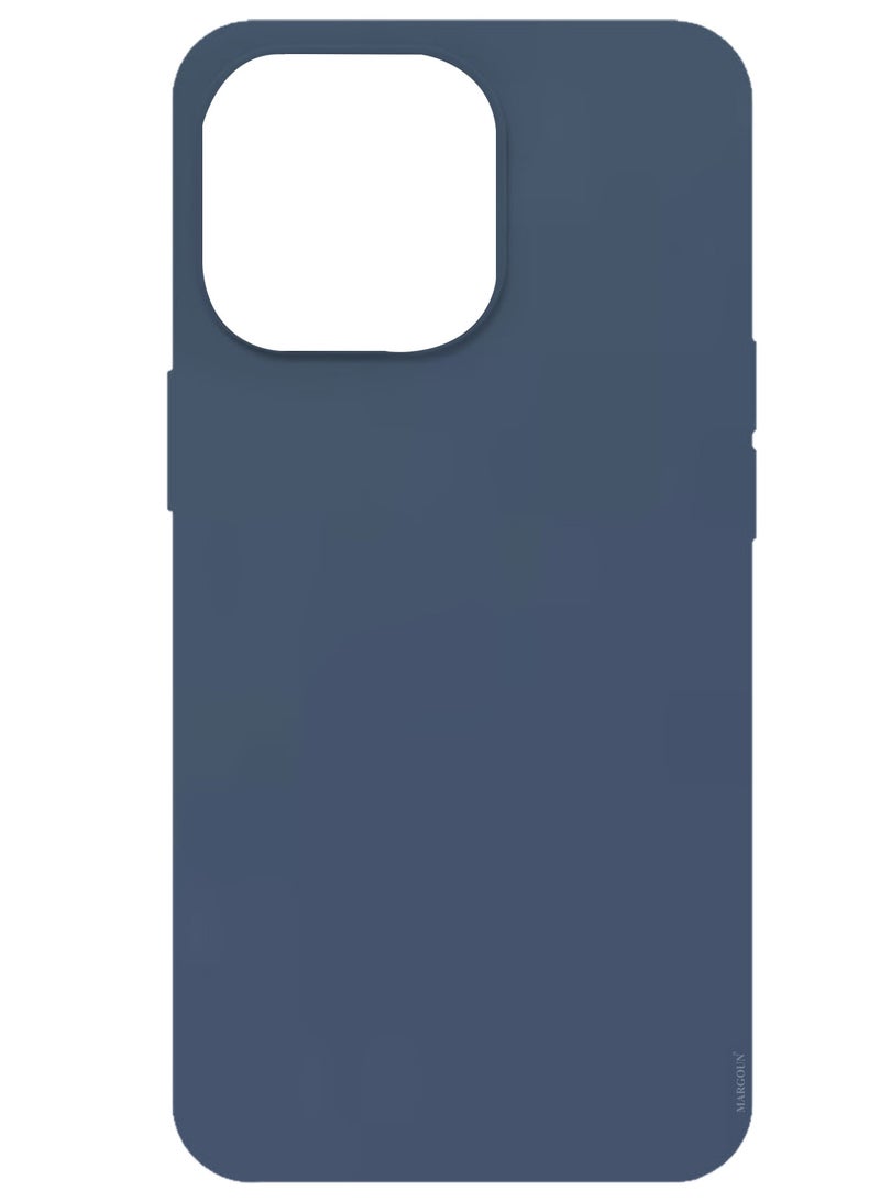 Silicone Case Cover for Apple iPhone 15 Plus, Slim Protective Cover with Microfiber Lining, Drop Protection - Dark Purple - Image 1