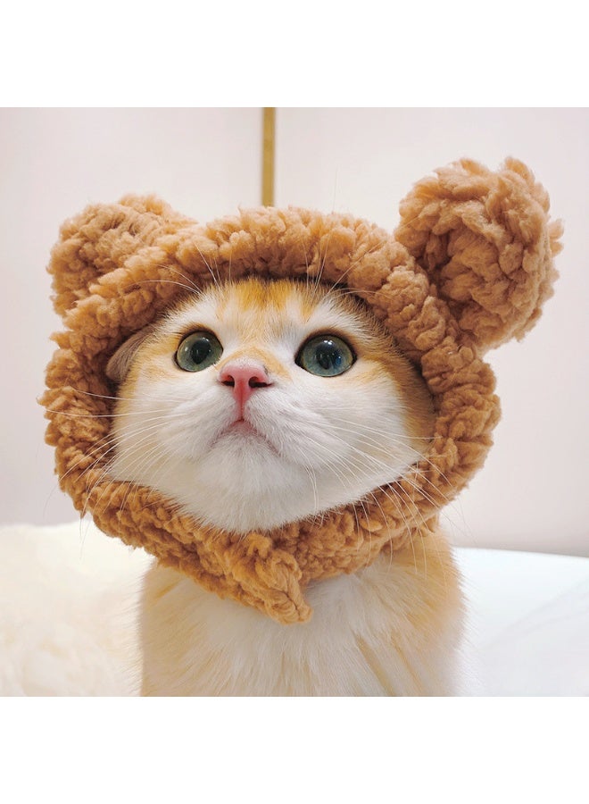 قبعة أذنان دب لطيفة للقطط والكلاب الصغيرة - Image 1