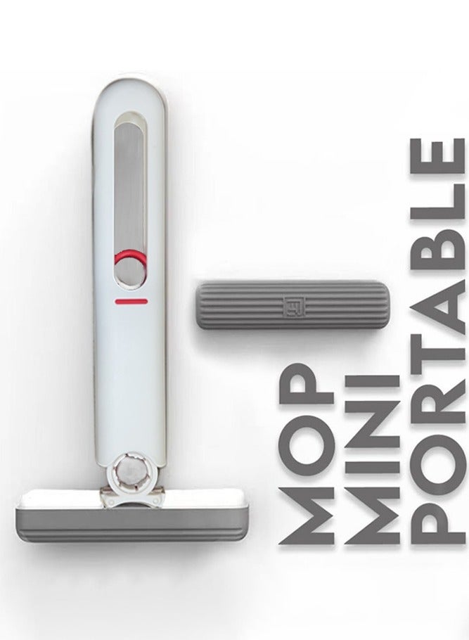 BELLSBERRY عصا تنظيف مدمجة محمولة ذاتية العصر مجموعة ممسحة صغيرة لامعة صديقة للبيئة للمنزل - Image 1