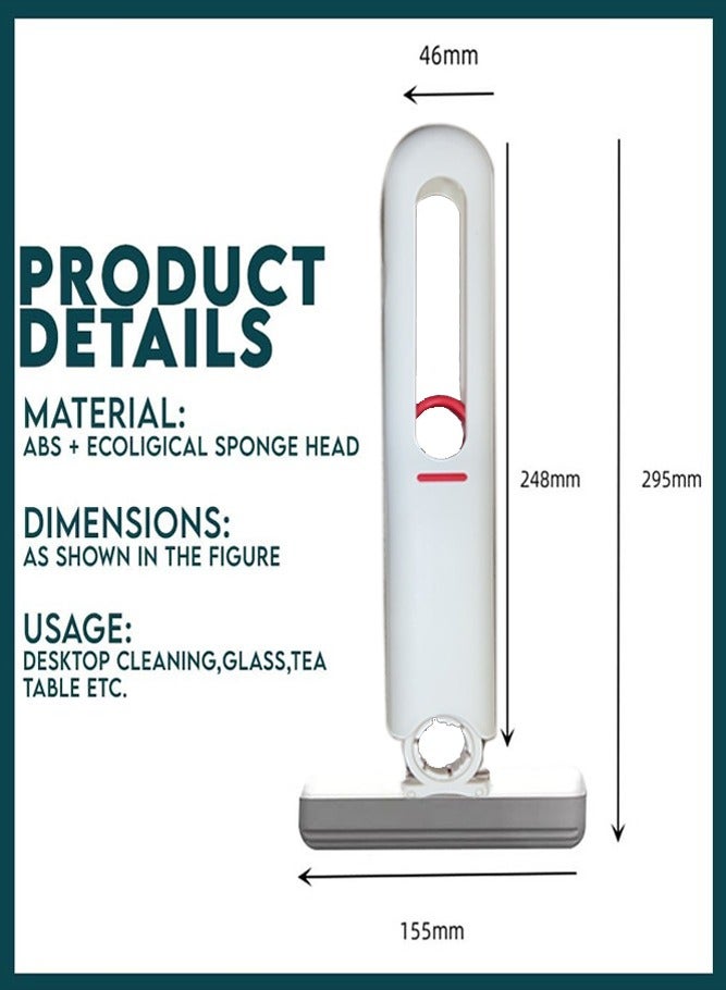 BELLSBERRY عصا تنظيف مدمجة محمولة ذاتية العصر مجموعة ممسحة صغيرة لامعة صديقة للبيئة للمنزل - Image 4