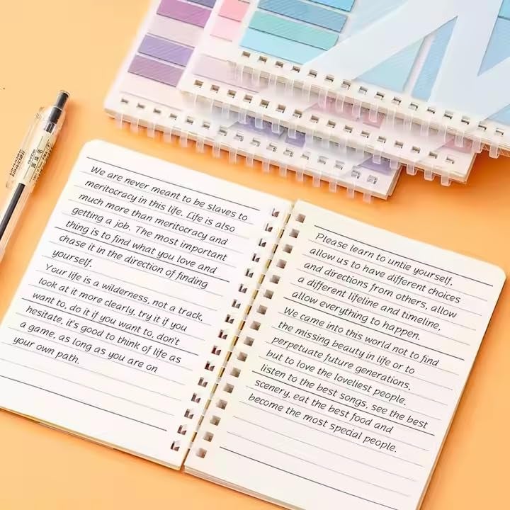 AccuPrints A6 Spiral Notebook Diary with Sticky Notes & Page Markers – 80 Ruled Pages, 80 GSM – Soft Wiro Bound for Smooth Writing – Note Keeper for School, College & Office Use - Image 2