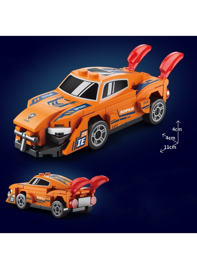 HALAMODO 76PCS Pull-back Sports Car Building Set | Pull-Back Racing Car | Kids Creative Assembly Toy | High-Simulation Sports Car Model | ABS Micro Blocks | Powerful Pull-Back Motor | Premium Grip Tires | Detailed Front Design | Stable Construction - Image 1