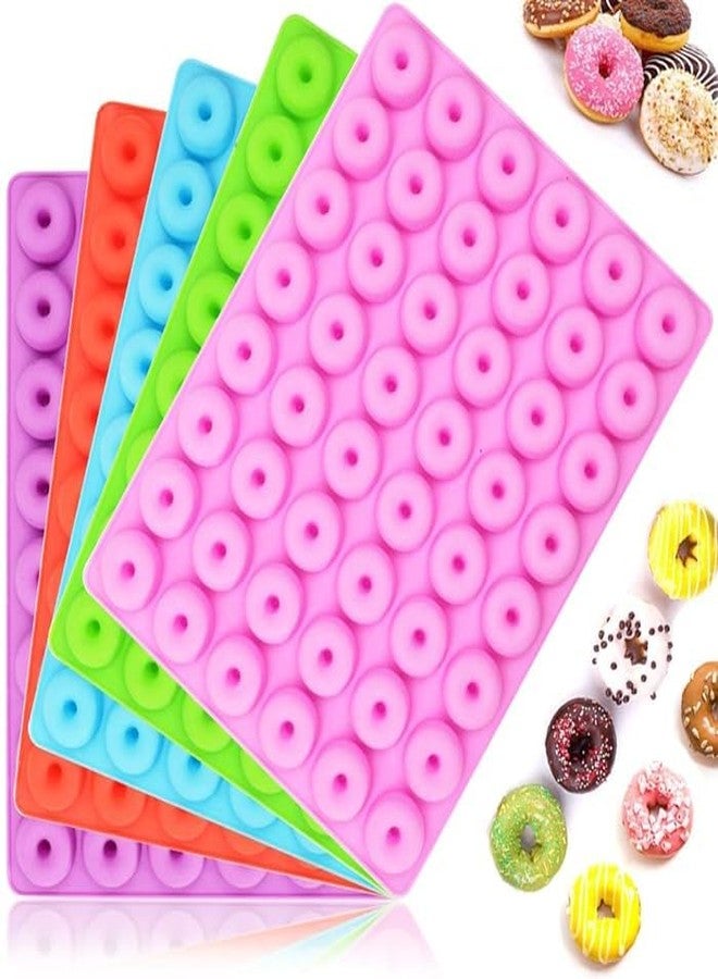 MoldBerry Silicone 48 Cavity Non Stick Donut Candy Mold | Gummy Candy Molds for Chocolate Jelly Ice Cube Candy Pralines Caramels Ganache Snacks Baking Candy Cake Decoration - Pack of 1 (Multicolor) - Image 1