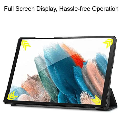 Robustrion Cover for Samsung Galaxy Tab A8 Cover Case 10.5 inch Trifold Flip Stand Case Cover for Samsung A8 Tablet [SM-X200/X205/X207] - Black - Image 4