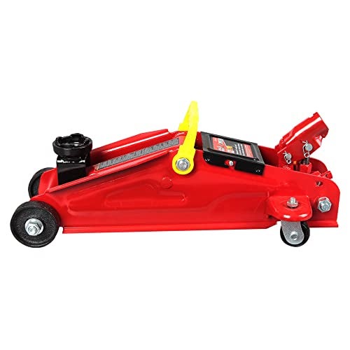 Big RED TAM82012 Torin Hydraulic Trolley Service/Floor Jack with Blow Mold Carrying Storage Case, 2 Ton (4,000 lb) Capacity, Red - Image 2