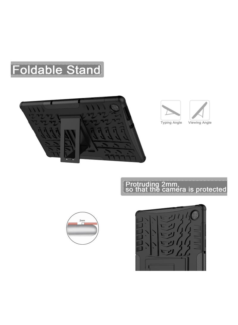 SYOSI Tablet Case for Lenovo Tab M10 HD 2nd Gen 10.1 Inch EVA Shockproof Tough Heavy Duty Armor Anti Drop Double Protective Cover with Stand for Lenovo Tab M10 HD 2020 TBX306F X306X Black - Image 3