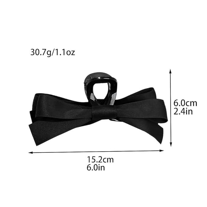 FAMEZA 3Pcs Bow Hair Claw Clip|Bows Hair Claws Barrette| Bowknot Hair Claw Clips Barrettes Nonslip Claws Clamps Hair Clips Hair Accessories for Women Girls|THREE COLOR SET - Image 5