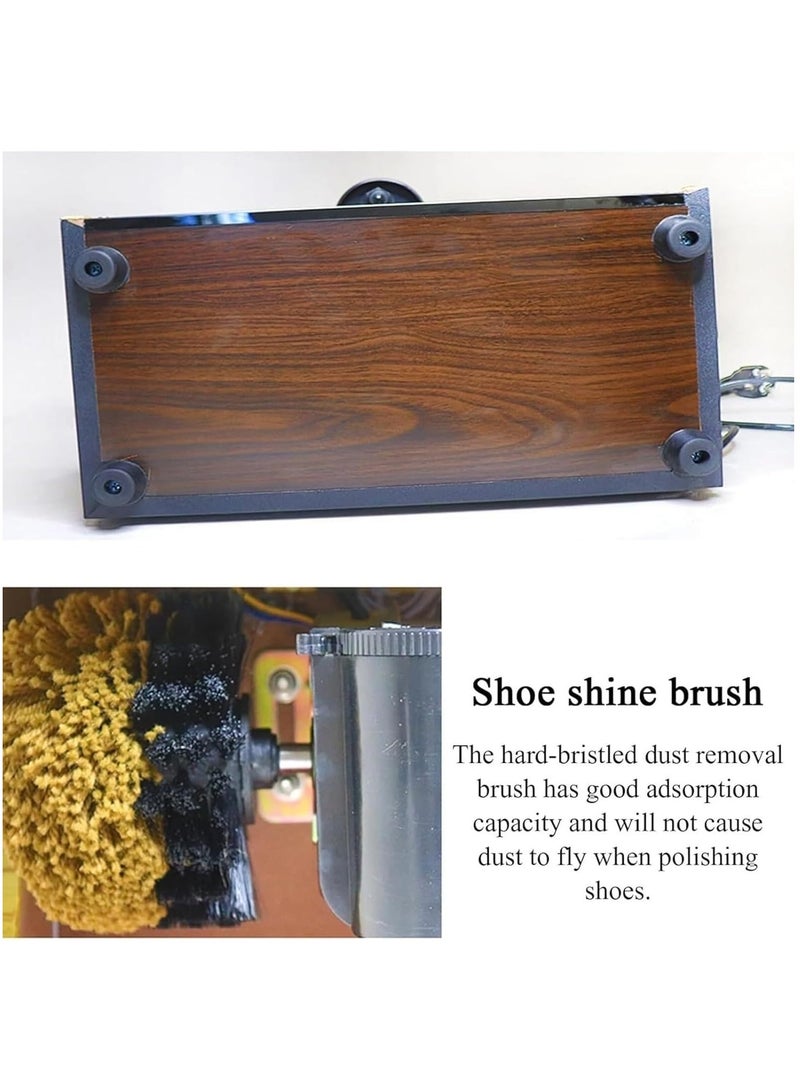 VITION آلة تلميع الأحذية الأوتوماتيكية، جهاز تلميع كهربائي للأحذية مع فرشتين مزدوجتين للأحذية البنية والسوداء، موزع كريم، مثالي للاستخدام في المنزل والمكتب وردهة الفندق (فضي) - Image 4