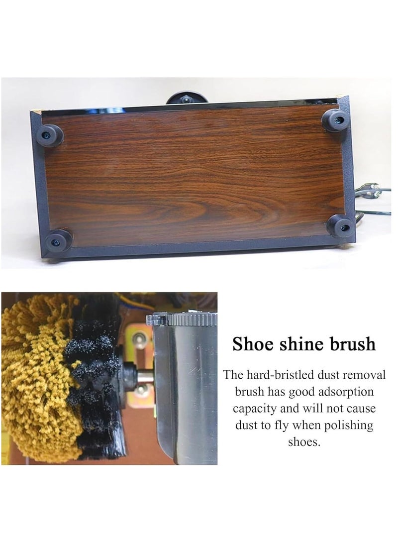 VITION آلة تلميع الأحذية الأوتوماتيكية، جهاز تلميع كهربائي للأحذية مع فرشتين مزدوجتين للأحذية البنية والسوداء، موزع كريم، مثالي للاستخدام في المنزل والمكتب وردهة الفندق (فضي) - Image 5