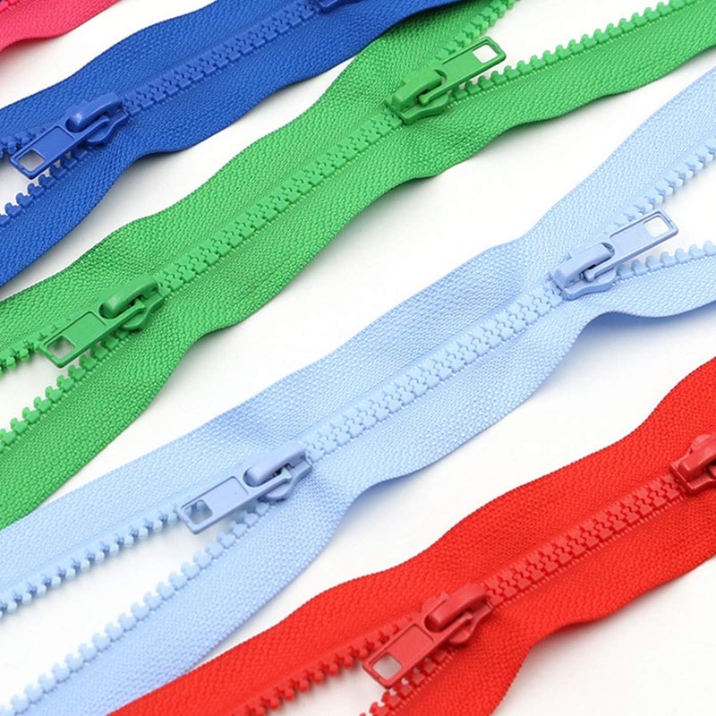 Sewing Zippers,Sewing Zippers 2Pcs 5# Double Opend End Zip Resin Zippers 50/200cm Down Jacket/Overcoat Zip Craft Sewing Accessories Color 5,50cm (Color : Color 12, Size : 80cm) - Image 2