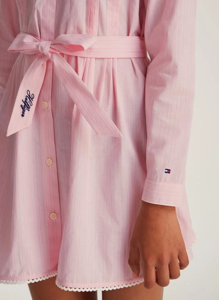 تومي هيلفيغر Youth Stripe Button Down Midi Dress