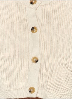 trendyol Beige Crop Basic Knitwear Cardigan TWOAW24HI00419  - Image 5