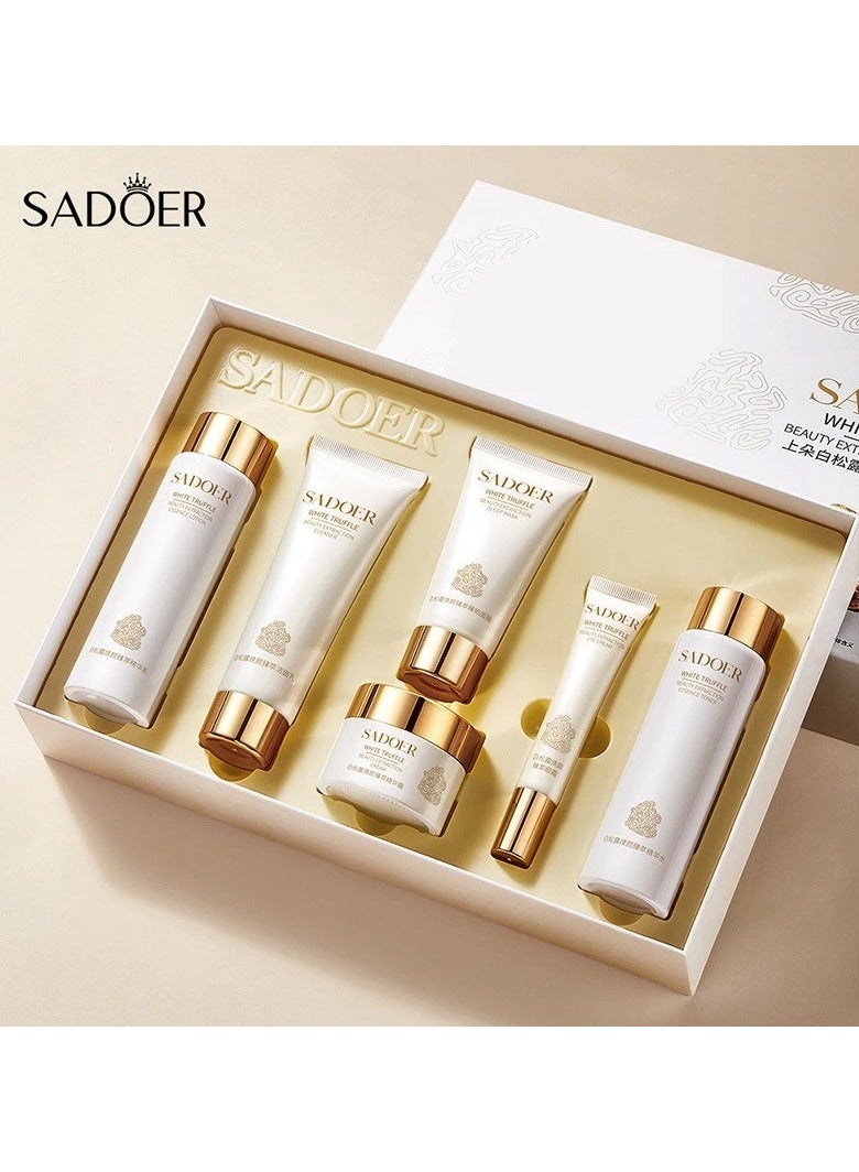 SADOER Whitening Face Serum Cream Skin Care Kit 6 Pcs White Truffle Yeast Organic Moisturizing Skincare Set - Image 2