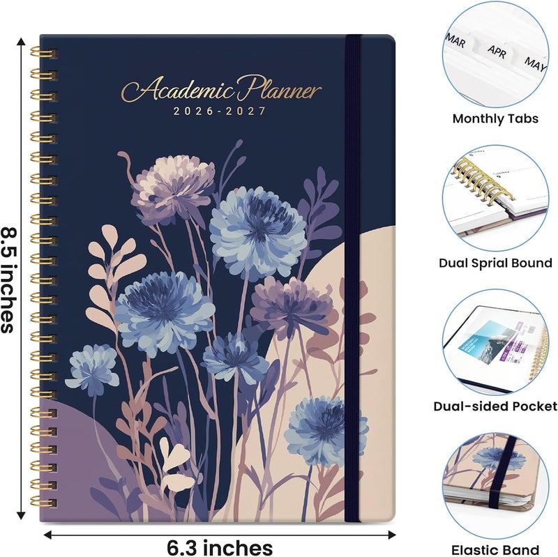 ZOTIA Planner 2026-2027, Monthly and Weekly Calendar Academic Planner July 2026 - June 2027, Hardcover Student Teacher Planning Agenda Book with Tabs, Perfect for Office School Supplies, A5 (6.3" x 8.5 - Image 4