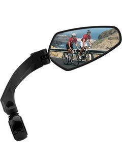 Arabest Bike handlebar Mirror, HD,Blast-resistant, E-bike Mirror, Glass Lens, Compatible with all models mountain road bicycle cycling rear view mirror 360 rotatable folding bicycle mirror  (Black, Right)  - Image 1