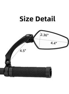 Arabest Bike handlebar Mirror, HD,Blast-resistant, E-bike Mirror, Glass Lens, Compatible with all models mountain road bicycle cycling rear view mirror 360 rotatable folding bicycle mirror  (Black, Right)  - Image 4