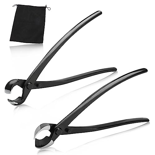 SPEEDWOX Bonsai Branch Tool Kit Concave Spherical Knob Cutters Black Modern Style Ambidextrous Stainless Steel Blades 210mm Length 50mm Width - Image 1