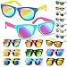 AGGKKY 16 Pack Kids Sunglasses Bulk Party Favors Neon Toddler Sunglasses Bulk for Age 37 Boys Girls with UV400 Protection for Party Favors - Image 3