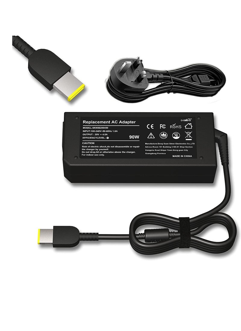 ماركة غير محددة شاحن كمبيوتر محمول 90 وات 20 فولت 4.5 أمبير لجهاز Lenovo ThinkPad X1 Carbon T440 E431 G410 45N0237 45N0236 45N0239 344428U ThinkPad T431s Z510 PA-1900-081 0B46994 0B46995 Yoga 11s Flex 14 15D Power الحبل  - Image 2