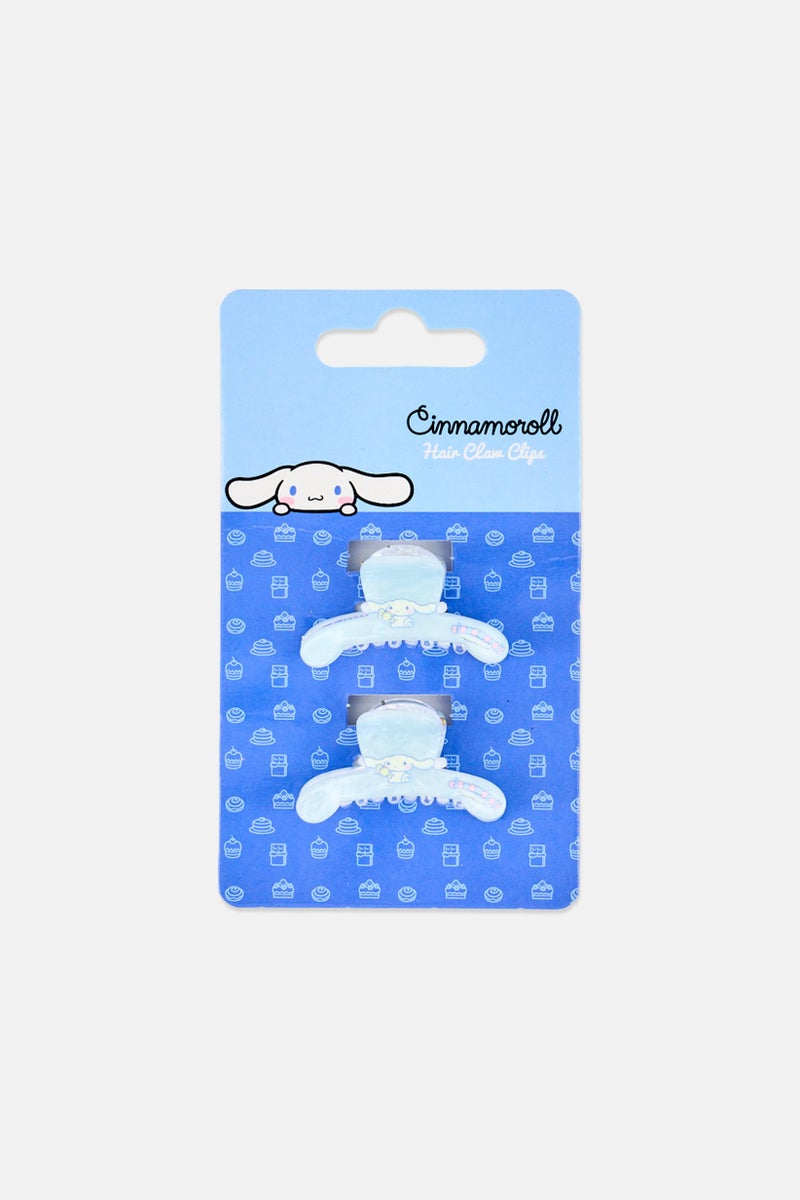Cinnamoroll مشابك شعر للبنات للأطفال 2 قطعة، أزرق باهت - Image 1