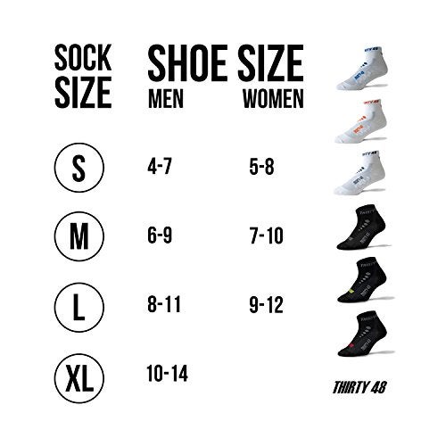 Thirty48 Low Cut Cycling Socks for Men and Women | Unisex Breathable Sport Socks (Extra Large - Men 10-14, [3 Pairs] Black/Gray) - Image 4