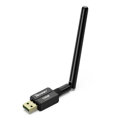 TECHKEY USB Bluetooth 5.4 Adapter for Desktop PC, Long Range 500FT Wireless Transfer for Headphones, Keyboard, Mouse, Compatible with Windows11/10/8.1 - Image 1