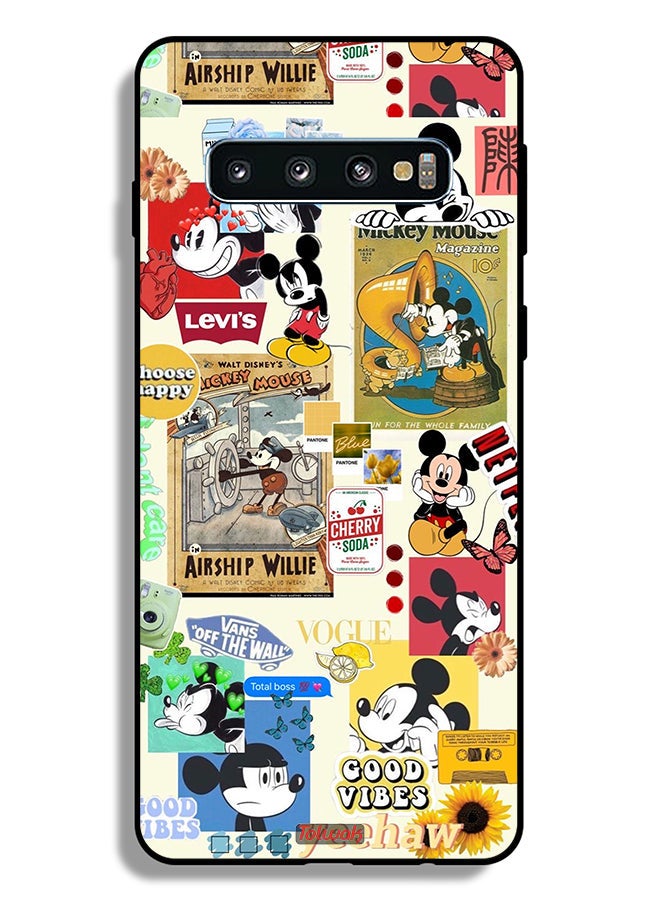 Tolwak Samsung Galaxy S10 Plus Protective Case Cover Chose Happy And Stickers - Image 2