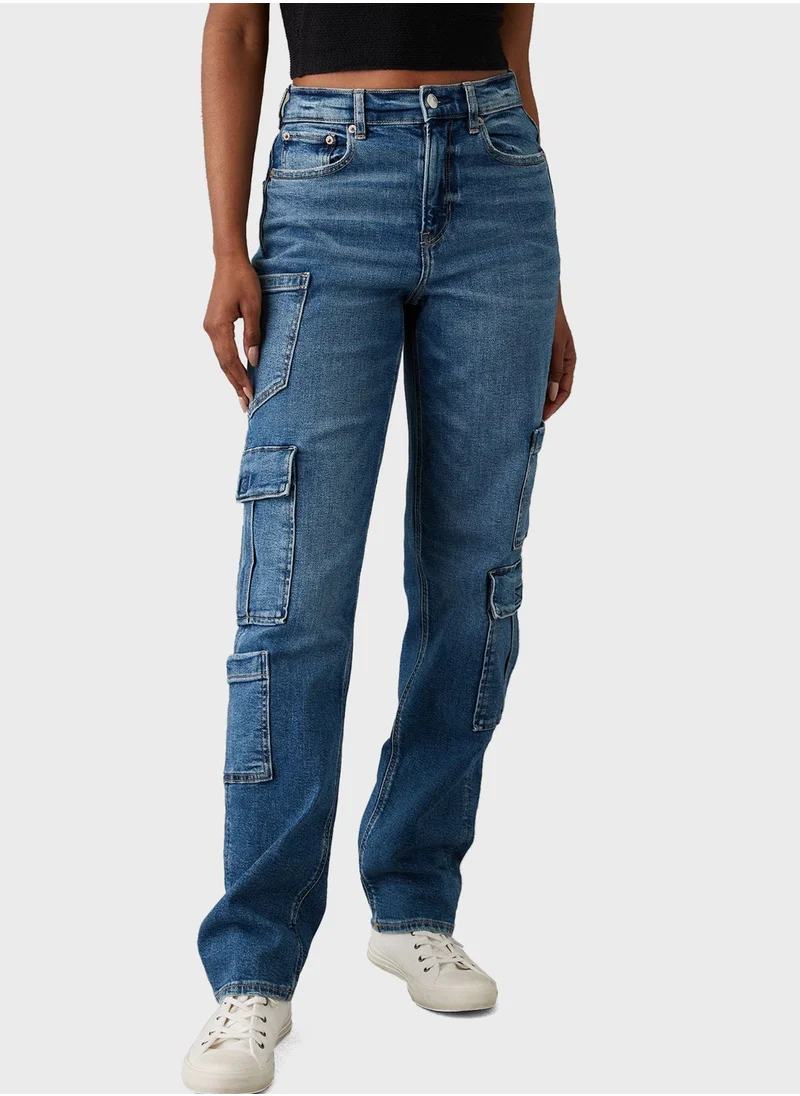 American Eagle High Waisted Ripped Jeans