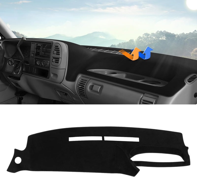 Autorder Dashboard Cover Mat for 1995 1996 Chevy Chevrolet Silverado C/K 1500 2500 3500&Tahoe&Suburban/GMC Sierra&Yukon Pickup Truck Accessories Dash Cover Upgrade Velvet Dash Mat - Image 1