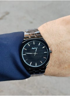 Black bracelet with black dial