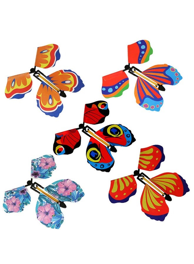 15Pcs Magic Flying Butterfly, Rubber Band Powered Wind up Butterfly Toy for Surprise Gift Party Birthday - Image 2