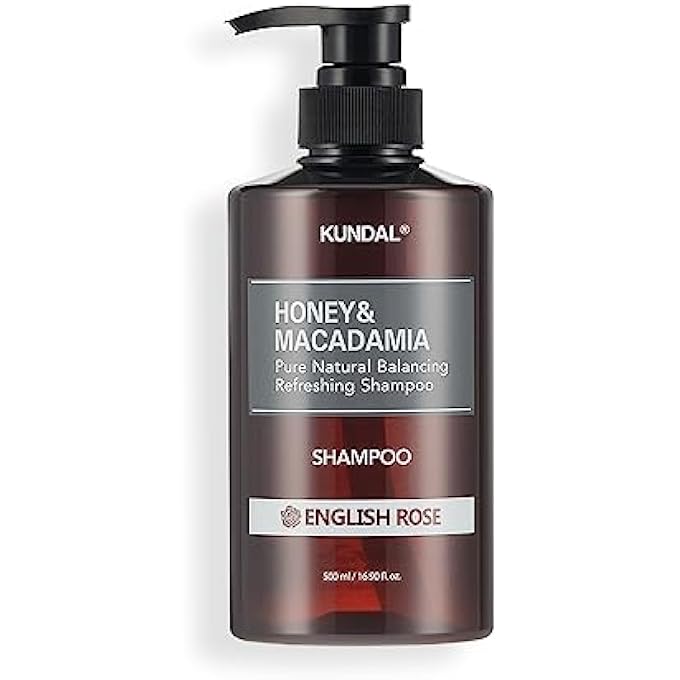 KUNDAL HONEY & MACADAMIA PURE NATURAL BALANCING REFRESHING SHAMPOO ENGLISH ROSE 500 ML - Image 1