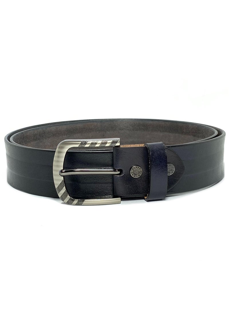 Classic Milano - Classic Milano Genuine Leather Belt Men Casual Belt for men Mens belt 40MM 14902 (Blue) by Milano Leather - Image 1