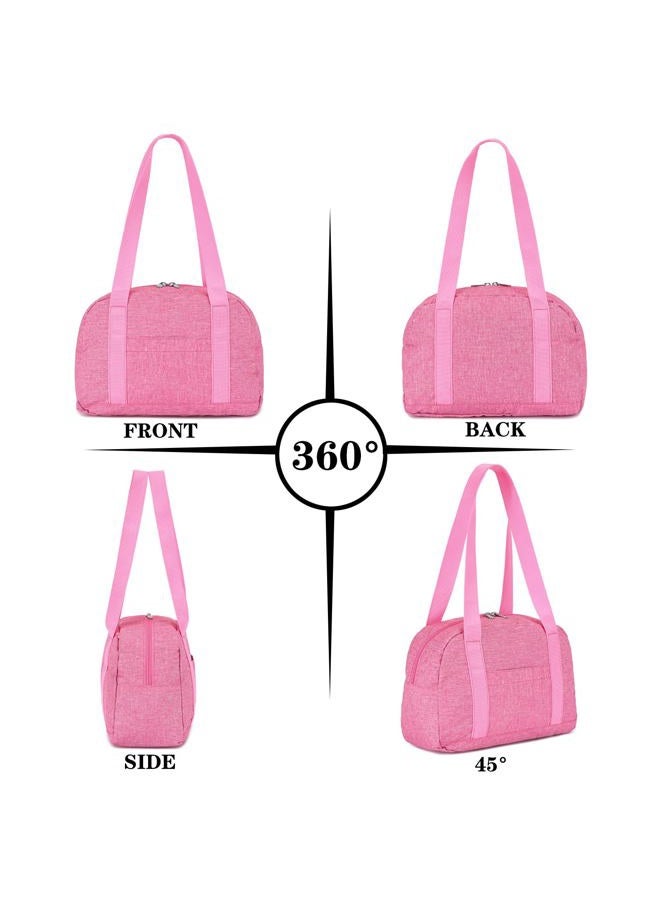 Leamekor Mini Gym Bag for Women Girls, 12 inch Small Gym Tote, Lightweight Small Carry On Duffle Bag for Travel Sports, Rose, 497.74 cubic inches, Casual - Image 4